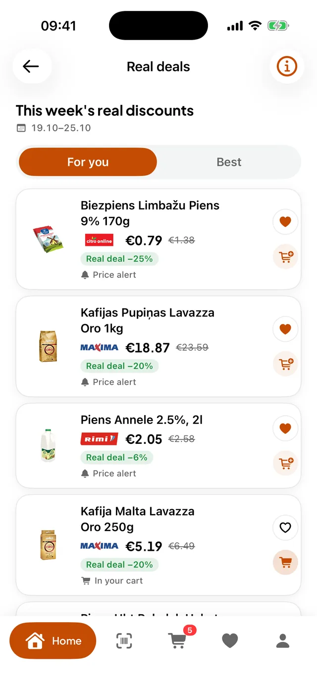 This week's real deals in the app