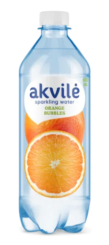 AROMATIZĒTS DZERAMAIS ŪDENS AKVILE AR APELSĪNU AROMĀTU, GĀZĒTS, 0,6L (DEP)