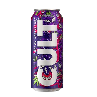 D DZĒRIENS CULT BLUEBERRY CAKE ZERO COFFEINE 500ML CAN