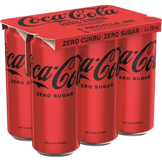 DZĒRIENS COCA COLA ZERO GĀZ. 330MLX6GAB CAN