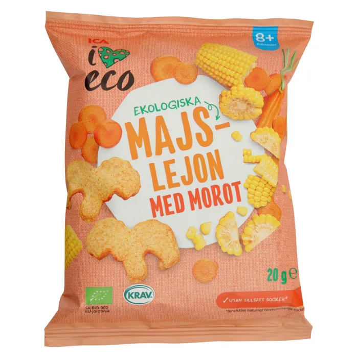 EKOLOĢISKA KUKURŪZA I LOVE ECO AR BURKĀNIEM 20G