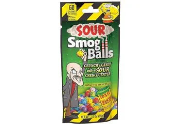 KOŠĻĀJAMĀS KONFEKTES SMOG BALLS TOXIC WASTE 85G