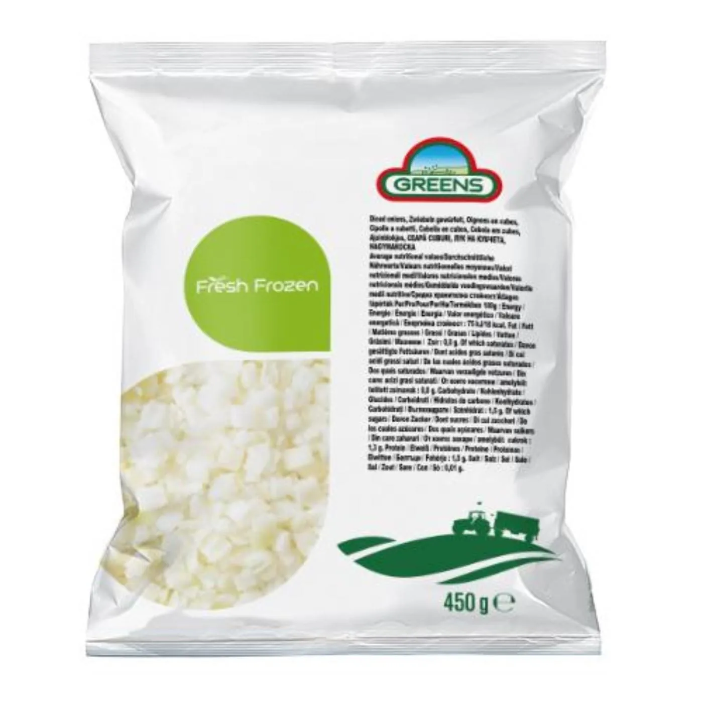 SALDĒTI SĪPOLI GREENS, KUBIŅOS, 450G IQF