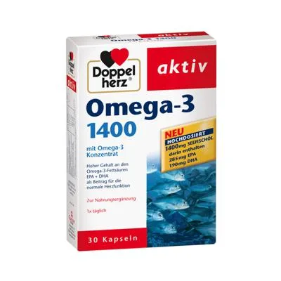 Doppelherz® Aktiv Omega-3 1400 kapsulas N30