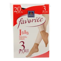 SIEVIEŠU ĪSZEĶU KOMPLEKTS FAVORITE 20 DEN 3 PĀRI 25211 BLACK 27-29
