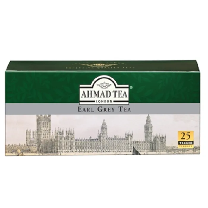 MELNĀ TĒJA AHMAD TEA EARL GREY 25X2G