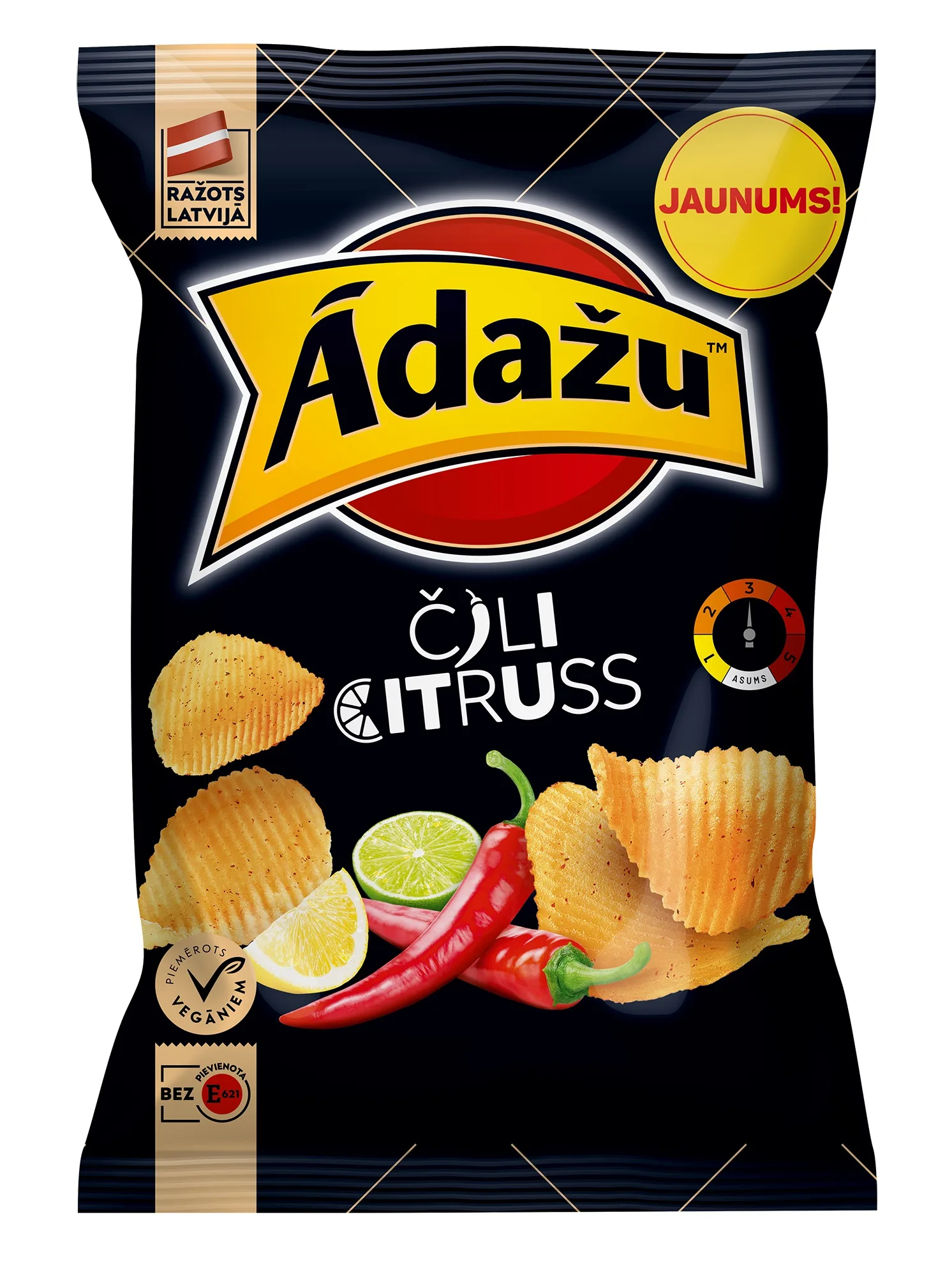 ČIPSI ĀDAŽU, ČILI UN CITRUSS, 130G