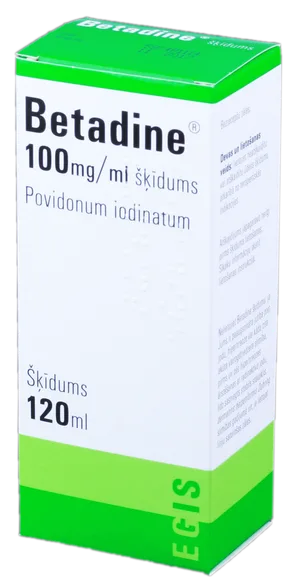 Betadine 100 mg/ml šķīdums, 120 ml