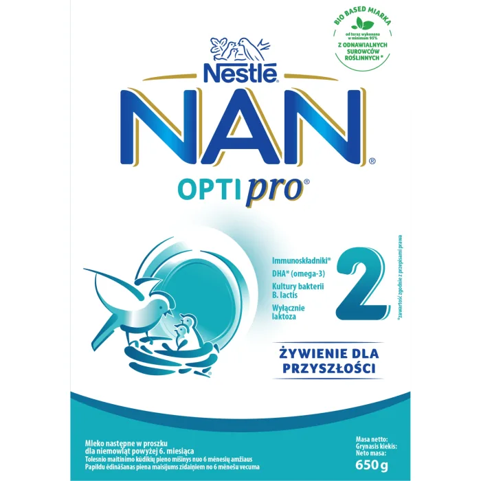 PIENA MAISĪJUMS NAN OPTIPRO 2 NO 6 MĒNEŠIEM 650G