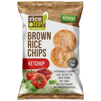 GALETES RICE UP BRŪNO RĪSU ČIPSI AR KEČUPA GARŠU 60G