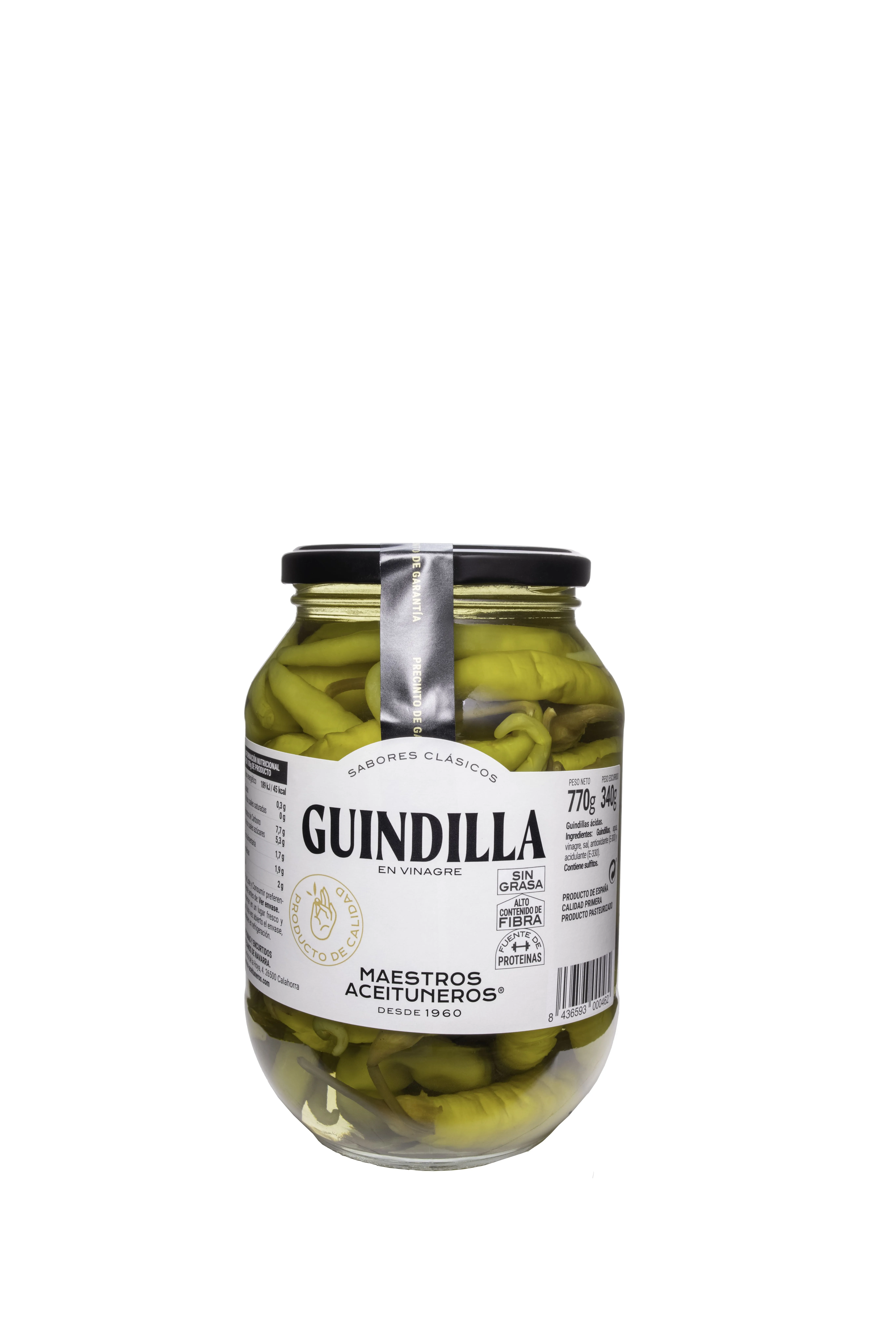 GUINDILLA ČILI PIPARI MARINĒTI MAESTROS ACEITUNEROS, 660G/285G