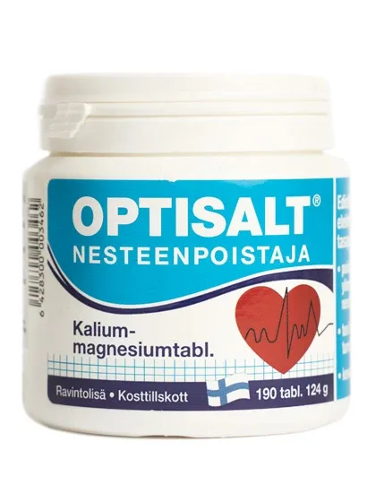 Optisalt K + mg, 190 kapsulas