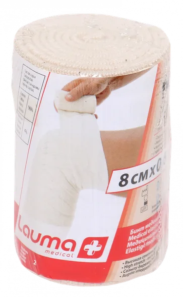 Lauma Medical 8 cm X 0,6 m elastīga medicīniskā saite, 1 gab.
