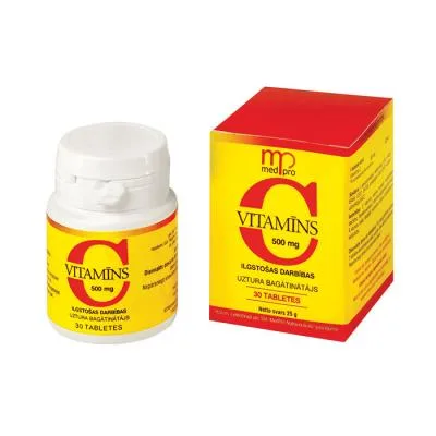 Medpro C vitamīns 500 mg tabletes N30