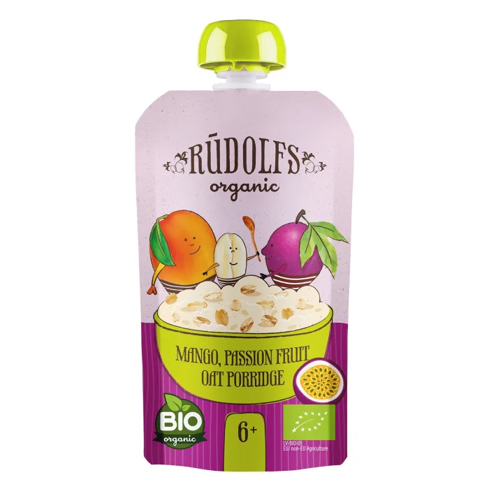 BIEZPUTRA RŪDOLFS BIO MANGO, MARAKUJAS UN AUZU 110G