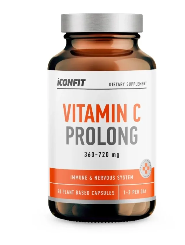 Iconfit C vitamīns ar pakāpenisku izdalīšanos 720 mg, 90 kapsulas