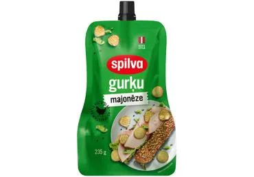MAJONĒZE SPILVA GURĶU 250ML /235G STĀVPAKA