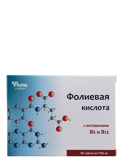 Folskābe ar B 6 un B 12 vitamīniem, 50 tabletes
