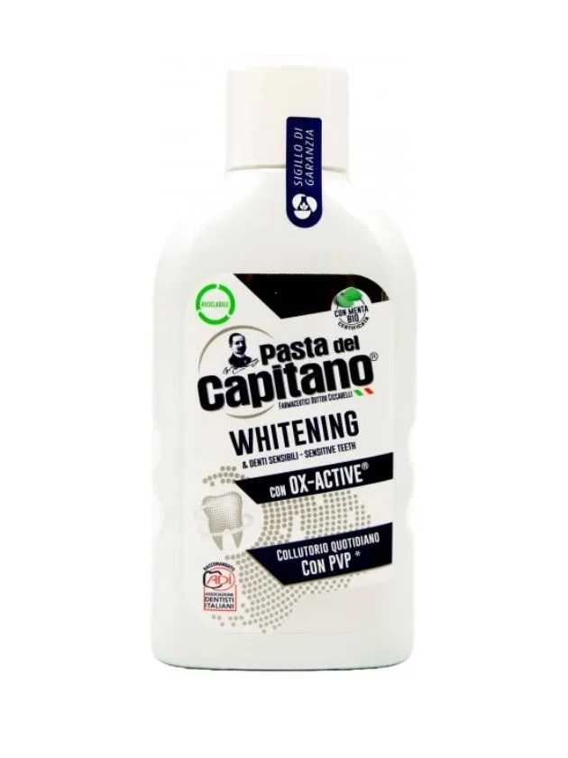 Pasta del Capitano mutes dobuma balinošs skalošanas līdzeklis jutīgiem zobiem, 400 ml