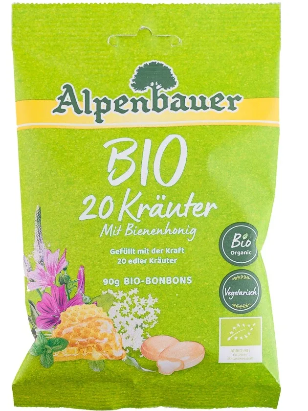 Alpenbauer konfektes 20 augi + medus, 90 g
