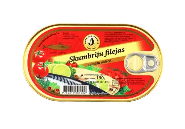 MAKRELES FILEJA TOMĀTU MĒRCĒ BRĪVAIS VILNIS 190G