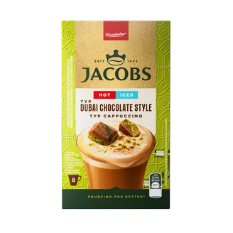 KAFIJA ŠĶĪSTOŠĀ JACOBS CAPPUCCINO DUBAI CHOCOLATE 15GX8 KAST