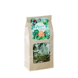 PĻAVAS ZIEDU TĒJA 25G (MEŽA AVEŅU LAPAS, PIPARMĒTRAS, LAZDU LAPAS, NĀTRES)
