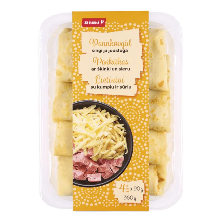 PANKŪKAS RIMI AR SIERU UN ŠĶIŅĶI 4GAB X 90G, 360G