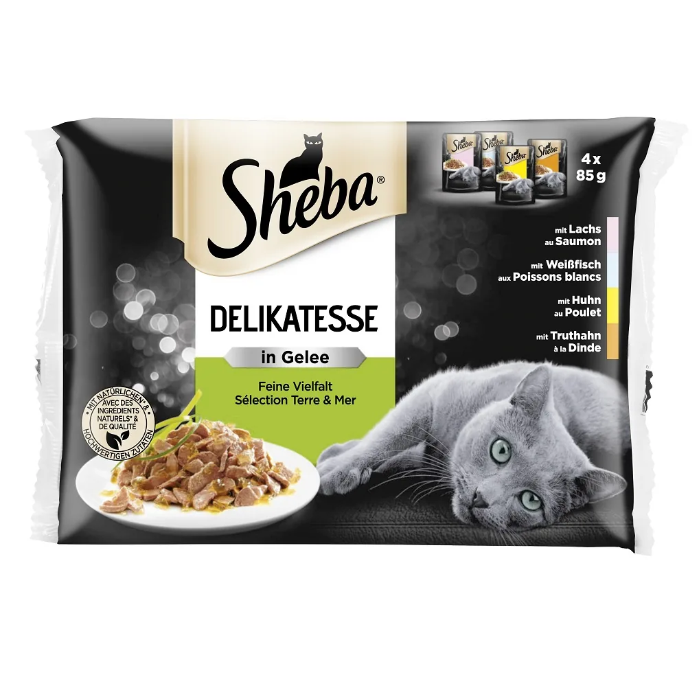 SHEBA POUCH DELIKATESSE MIX 4-PAKA 4X85G