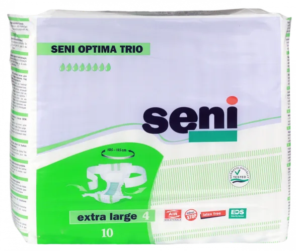 Подгузники-трусики для взрослых Seni Optima Trio XL (105-155 см), 10 шт.