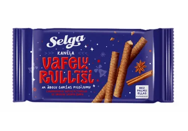 Вафельные трубочки Selga с яблочно-коричной начинкой, 160 г