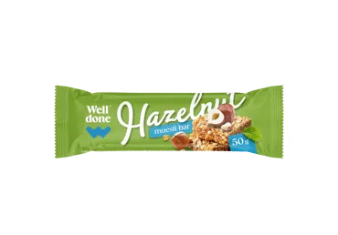 MUSLI BATONIŅŠ AR LAZDU RIEKSTIEM WELL DONE 50G