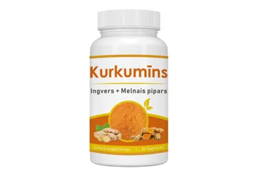 UZTURA BAGĀTINĀTĀJS KURKUMĪNS 30GAB.
