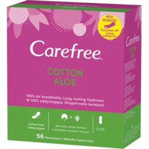 Ежедневные прокладки Carefree Aloe Vera Extra, 56 шт.