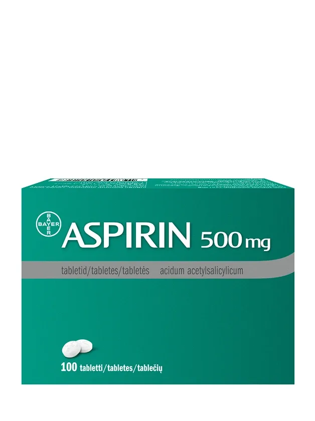 Aspirin 500 mg (aspirīns), 100 tabletes