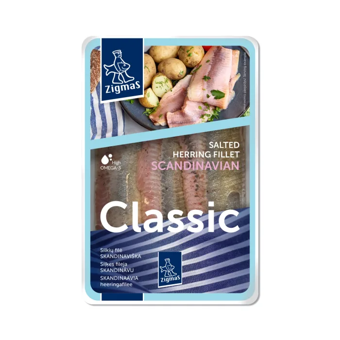 SĀLĪTA SIĻĶES FILEJA ZIGMAS SKANDINĀVU GAUMĒ, EĻĻĀ 240G/192G