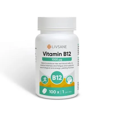 Livsane Vitamin B12 1000MCG tabletes N100