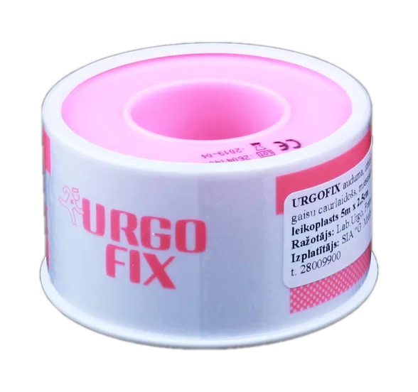 Urgo Fix 5 m X 2,5 cm leikoplasts rullī, 1 gab.