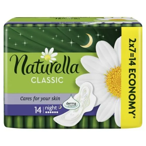 HIGIĒNISKĀS PAKETES NATURELLA CLASSIC NIGHT, S4, 14 GAB. 12 BOX