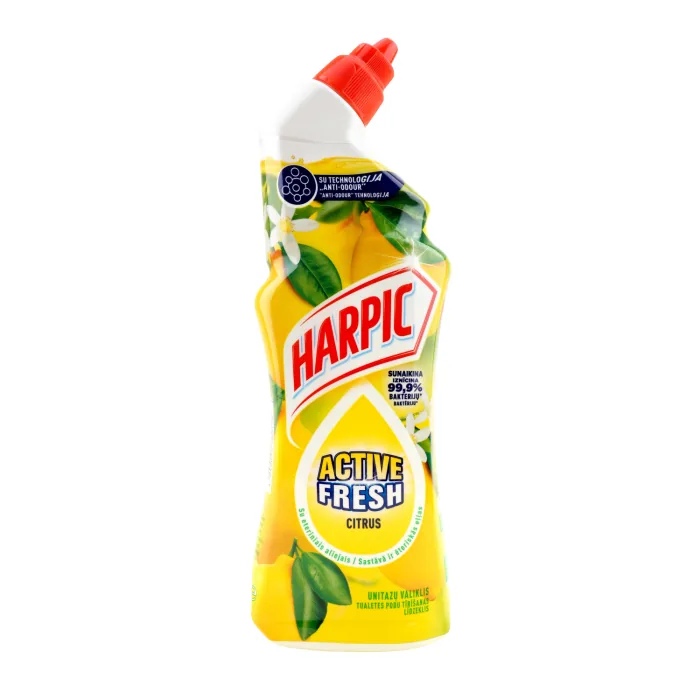 TUALETES TĪRĪŠANAS LĪDZEKLIS HARPIC LEMON ACTIVE GEL 750ML