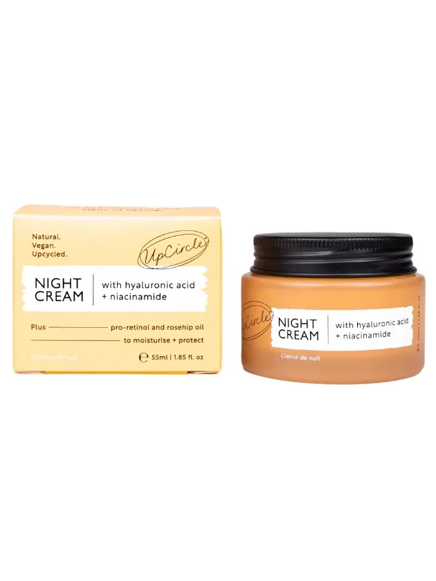 Upcircle nakts krēms ar hialuronskābi un niacinamīdu, 55 ml