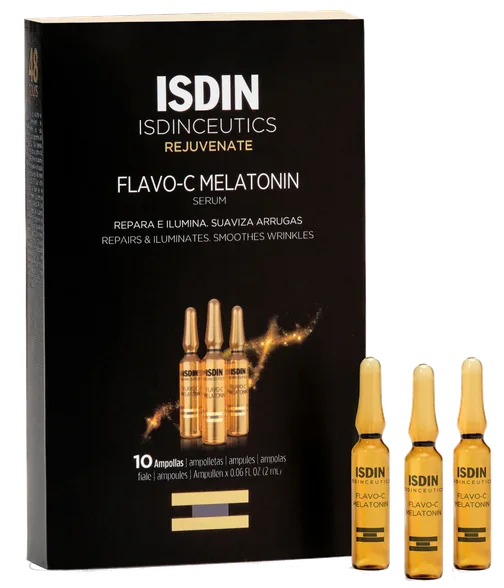 Isdin Isdinceutics Flavo-C Melatonin ampulas, 10 gab.