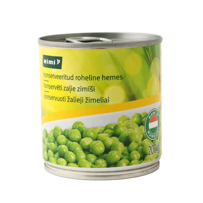 KONSERVĒTI ZAĻIE ZIRNĪŠI RIMI 200G/140G