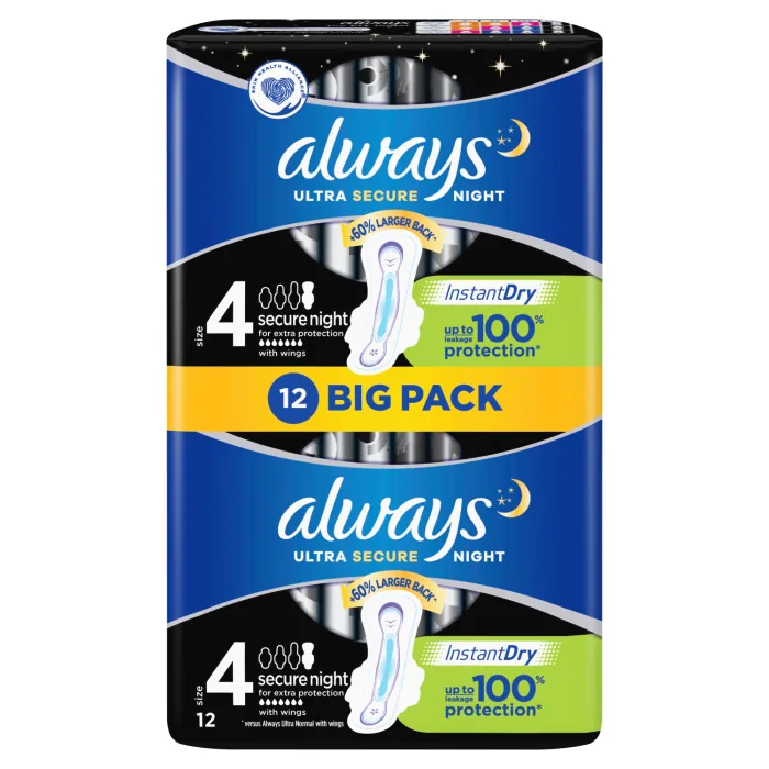 HIGIĒNISKĀS PAKETES ALWAYS ULTRA DUO EXTRA NIGHT PROTECTION