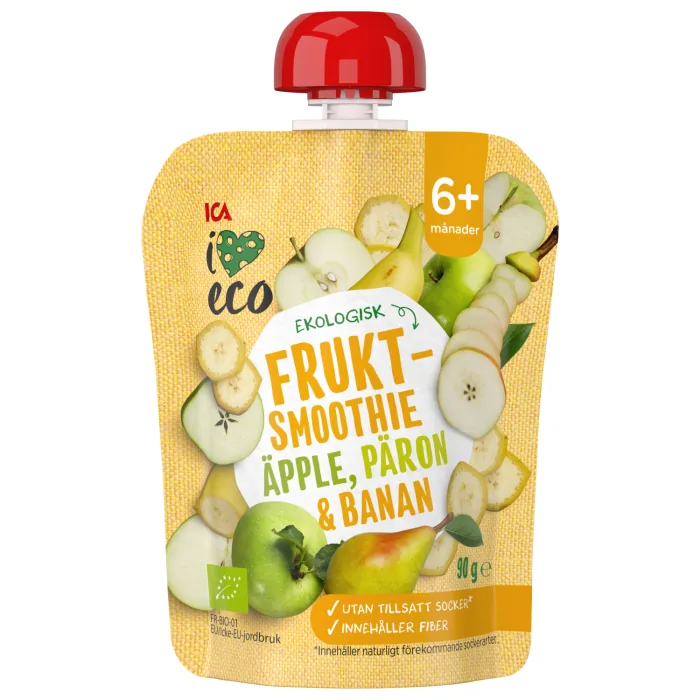 BIEZENIS I LOVE ECO AR ĀBOLIEM, BANĀNIEM UN BUMBIERIEM, BĒRNIEM NO 6 MĒNEŠU VECUMA 90G