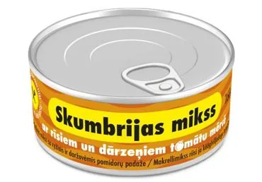 MAKRELES MIX AR RĪSIEM UN DĀRZEŅIEM TOMĀTU MĒRCĒ KAIJA 160G