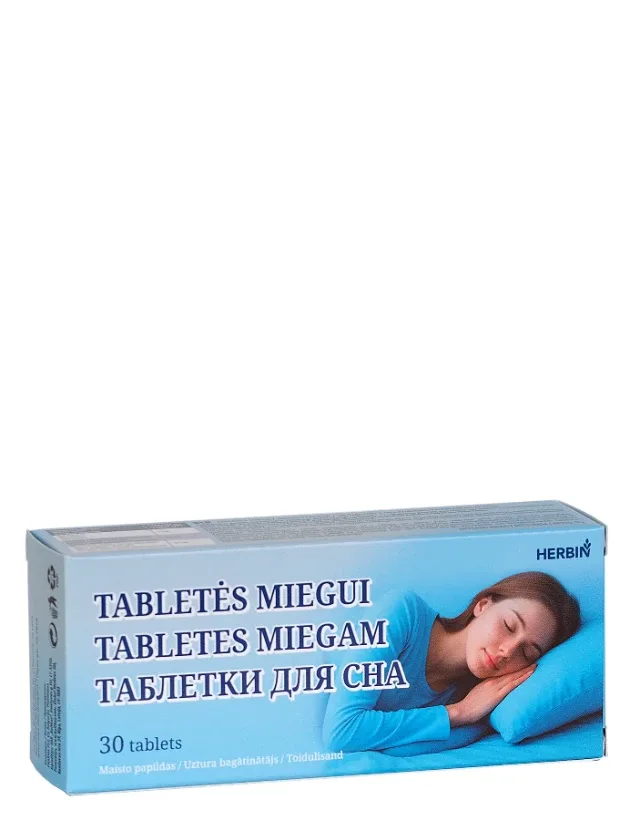 Herbin tabletes miegam ar melatonīnu 1 mg, 30 tabletes