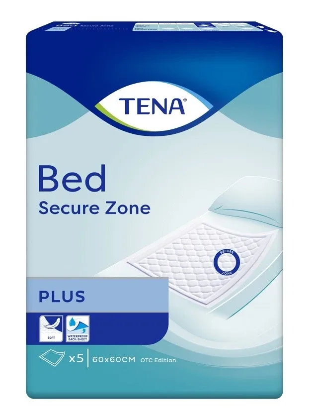 Tena Bed Plus paladziņi 60 x 60 cm, 5 gb.