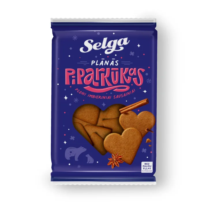 Плоские имбирные пряники Selga, 500 г