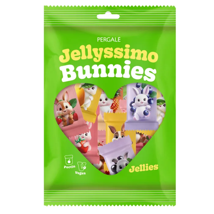 ŽELEJAS KONFEKTES PERGALE JELLYSSIMO BUNNIES 150G